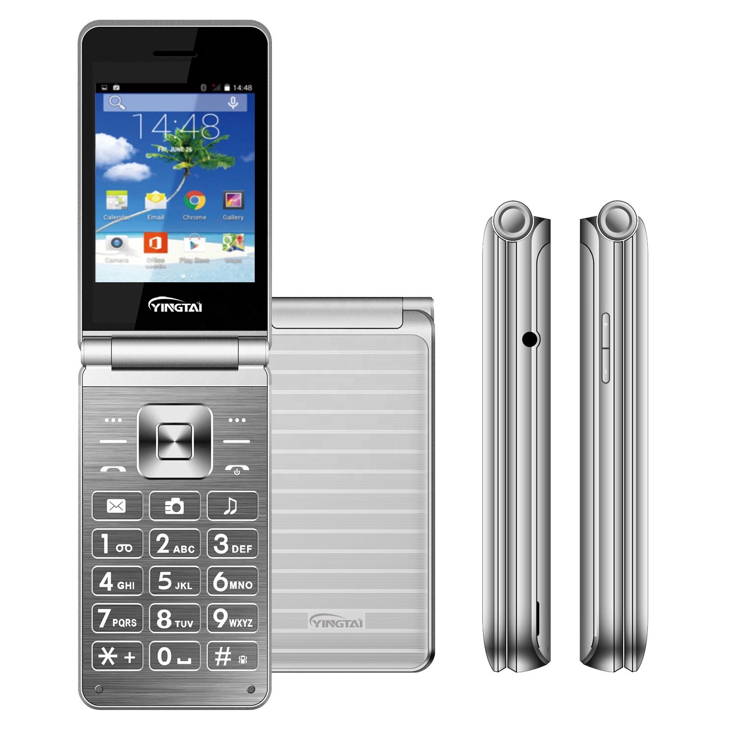 2.8 inch large screen 3G flip feature basic phone unlocked cellphone with factory price
